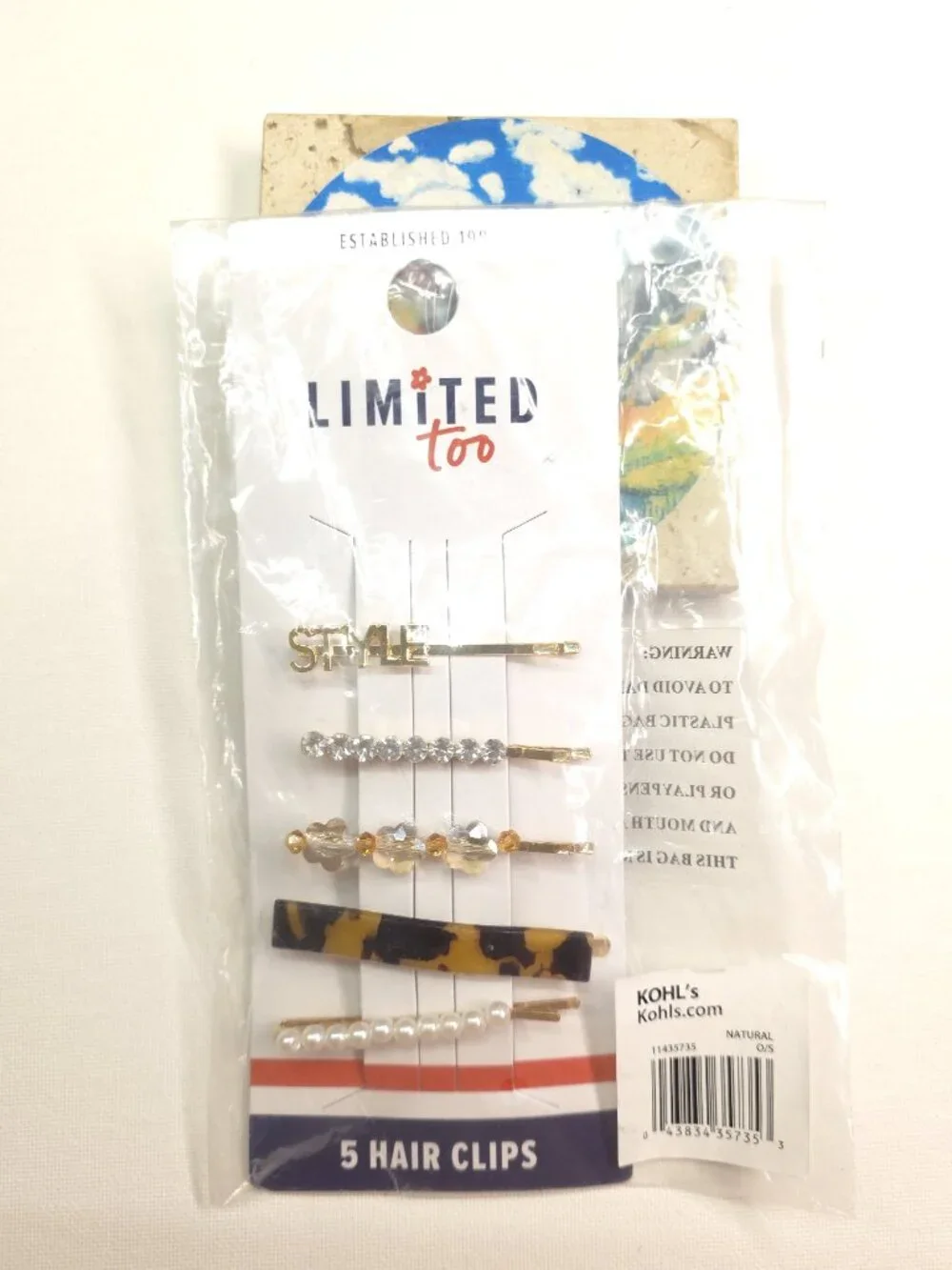 Limited Too 5pc Hair Pins